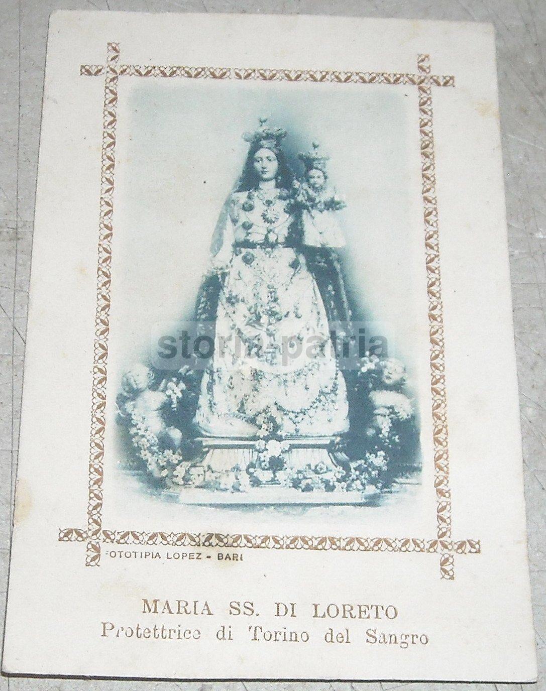 Abruzzo, Chieti, Torino Di Sangro, Stampa Popolare Devozionale, Madonna Loreto, Bari immagine 1