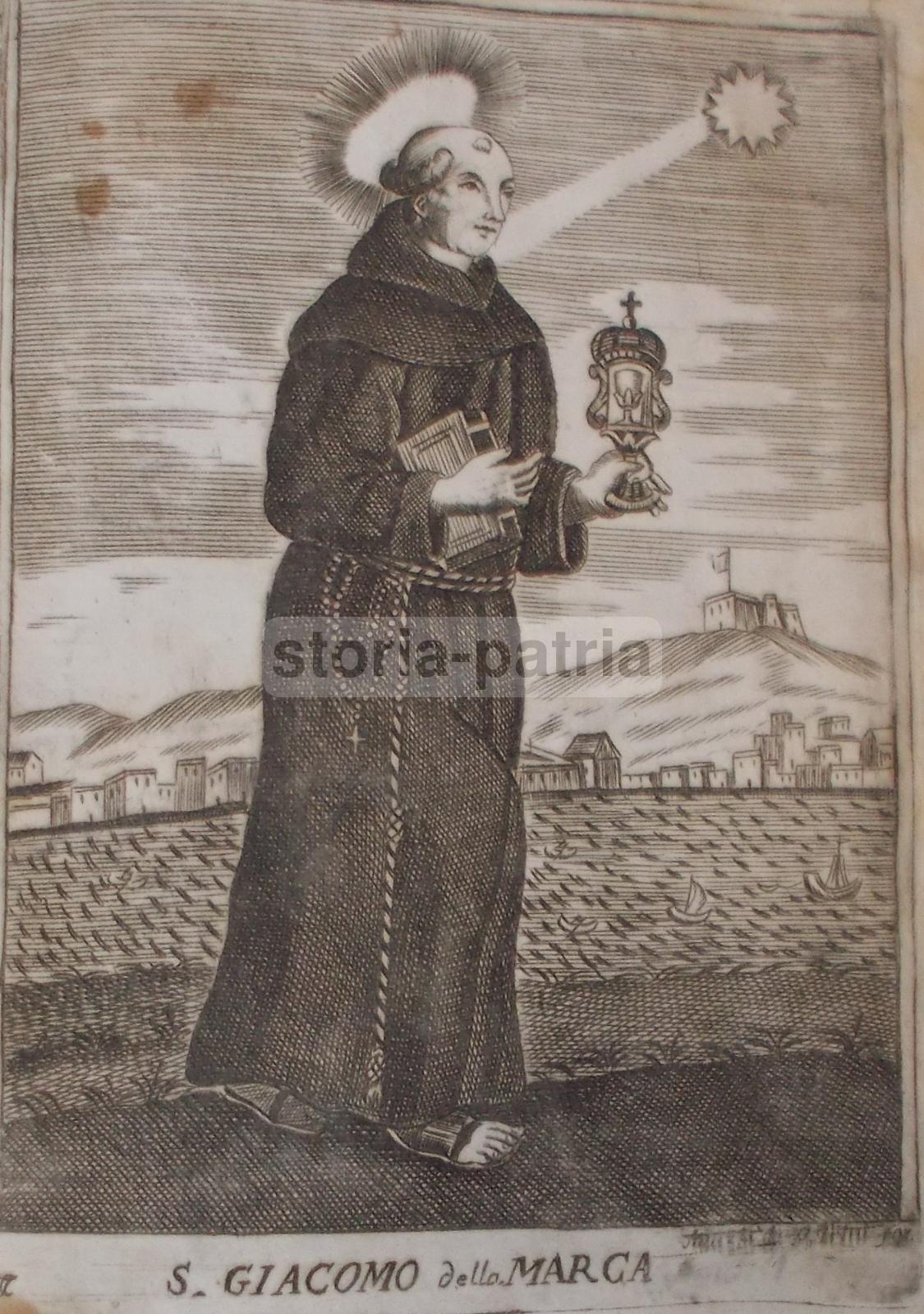 Antica Stampa Devozionale Devozionale, S Giacomo, Rara Antica Incisione, Marche immagine 1
