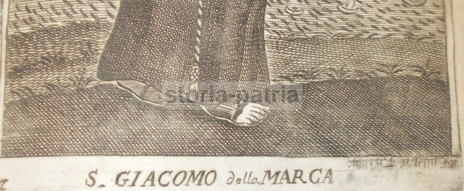 Antica Stampa Devozionale Devozionale, S Giacomo, Rara Antica Incisione, Marche immagine 2