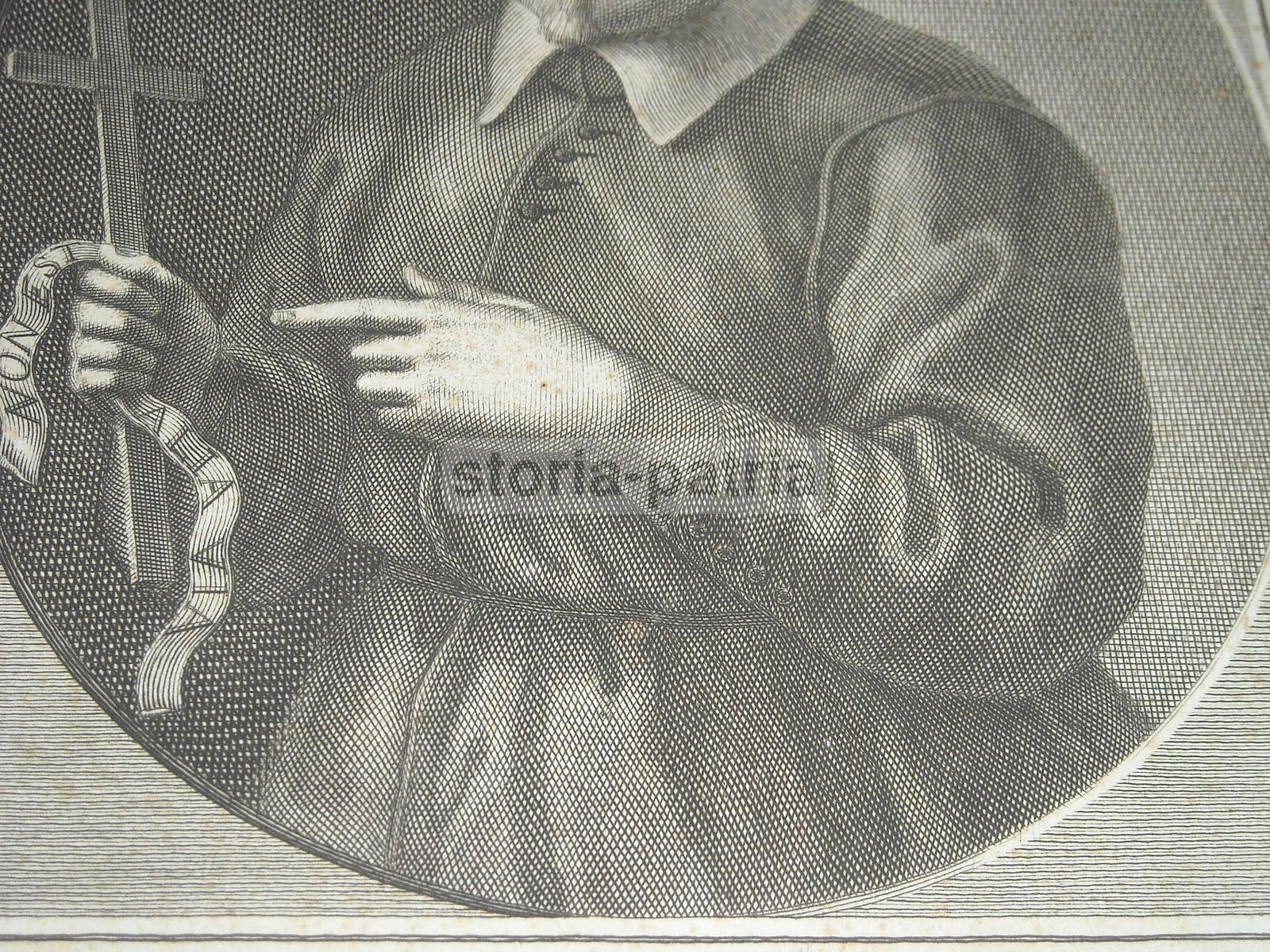 Antico Raro Ritratto, Incisione Da Collezione, Firenze, Pisa, Bini, Filippo Neri immagine 2