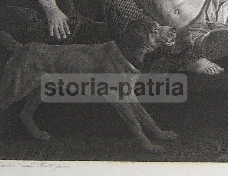 Arte Antica, Gherardo Delle Notti, Sansone, Filistei, Magnifica Incisione, Marchesi immagine 4