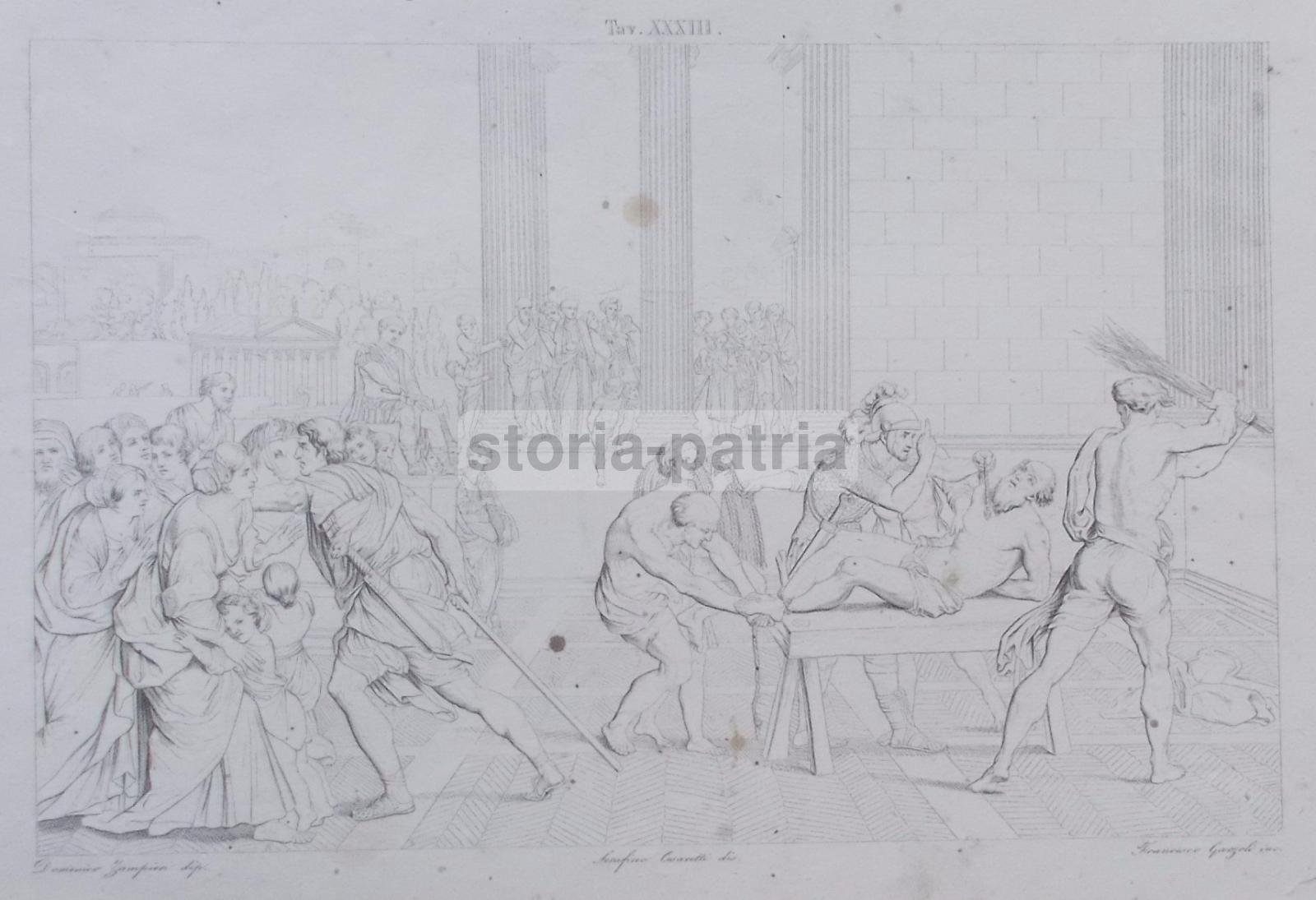 Arte Antica, Martirio Di S Andrea, Artisti Zampieri, Domenichino, Cesaretti, Garzoli immagine 1