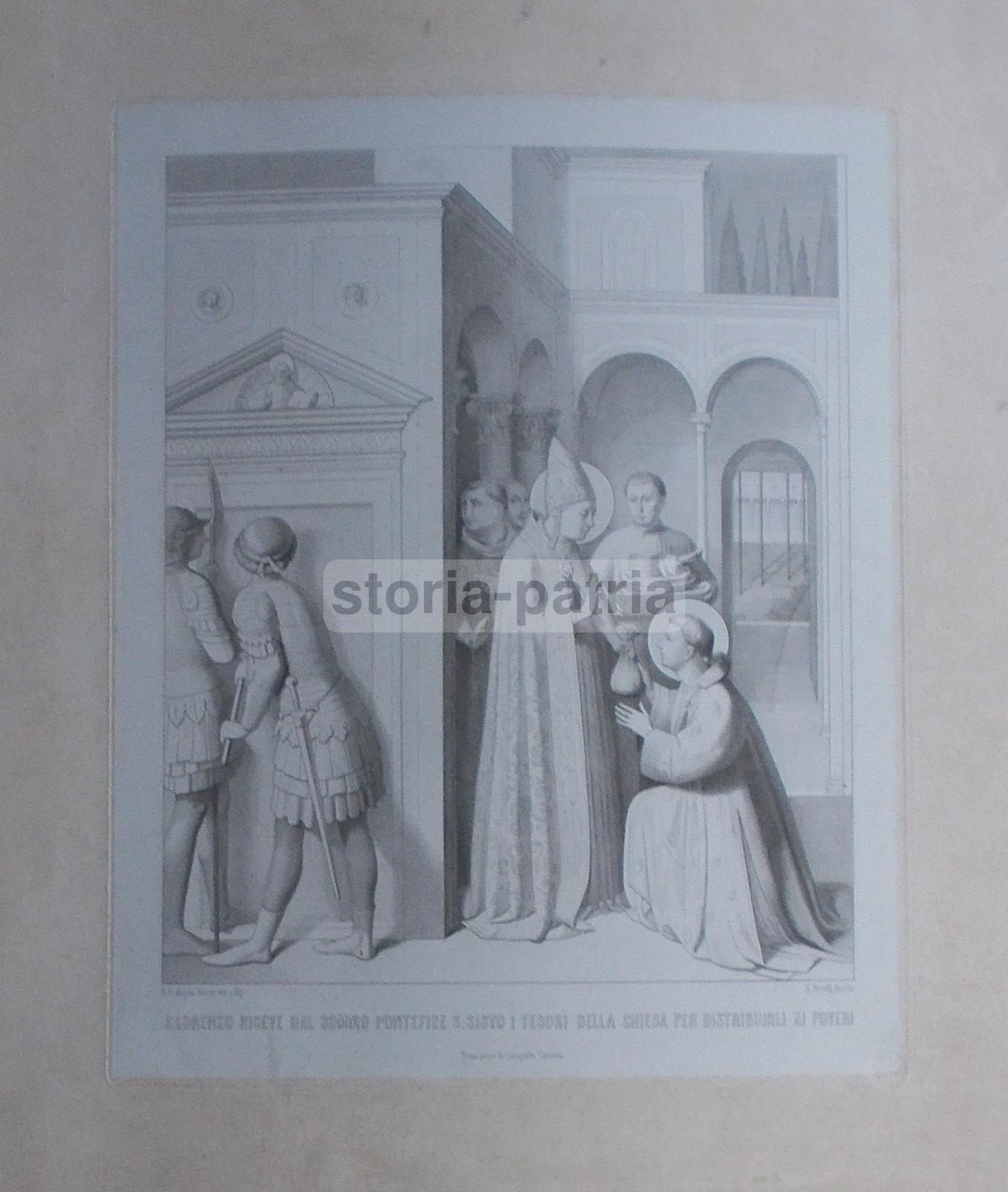 Arte Antica, Veduta Devozionale, S Lorenzo, Papa S Sisto, Ferretti,  A Da Fiesole immagine 1