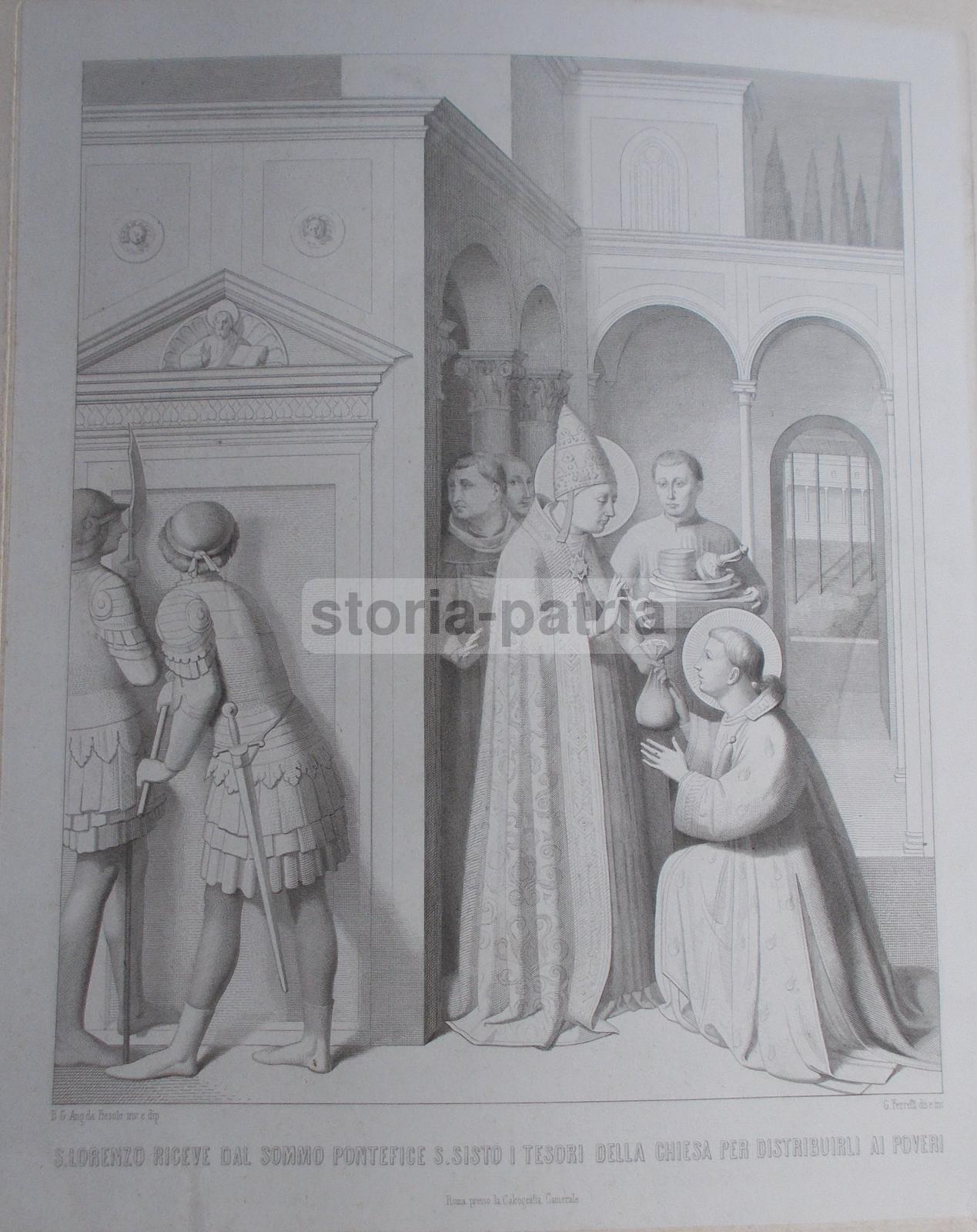 Arte Antica, Veduta Devozionale, S Lorenzo, Papa S Sisto, Ferretti,  A Da Fiesole immagine 2