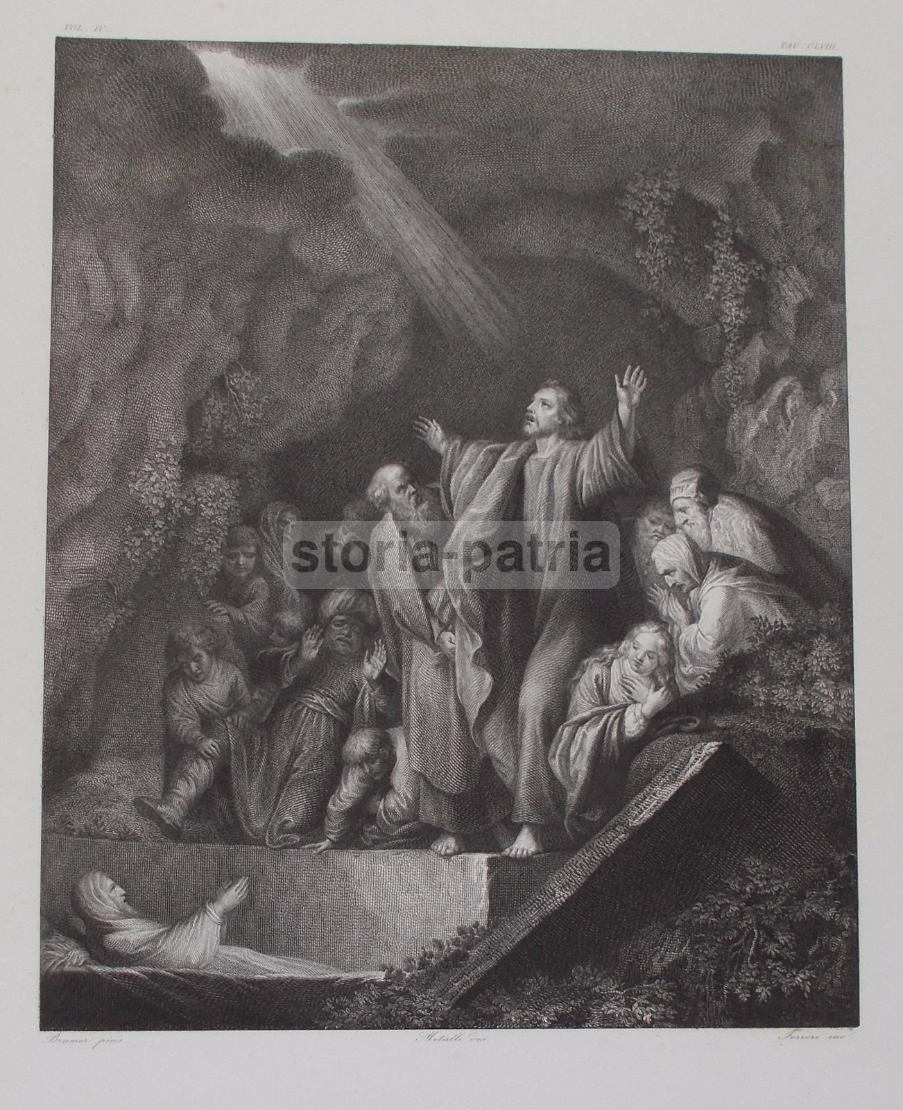 Arte Devozionale, Gesu, Lazzaro, Resurrezione, Bella Scena Artistica, Ferreri, Bramer immagine 3