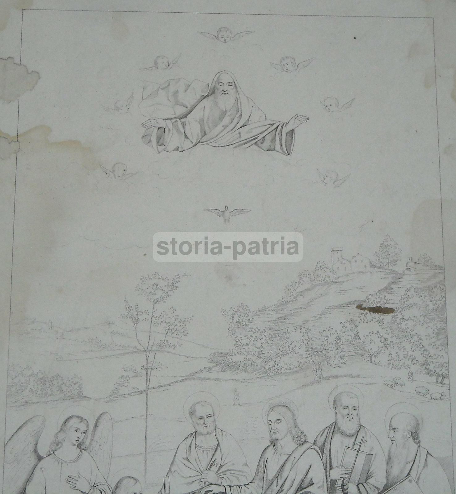 Arte, Pittura, Artista Bissolo, Incoronazione Di Santa Caterina, Incisione Zuliani immagine 5