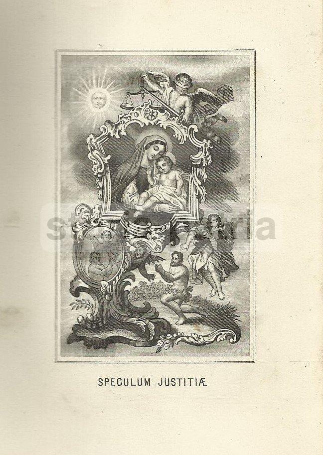 Arte Popolare Devozionale, Madonna Con Bambino, Allegoria Della Giustizia, Bilancia immagine 1