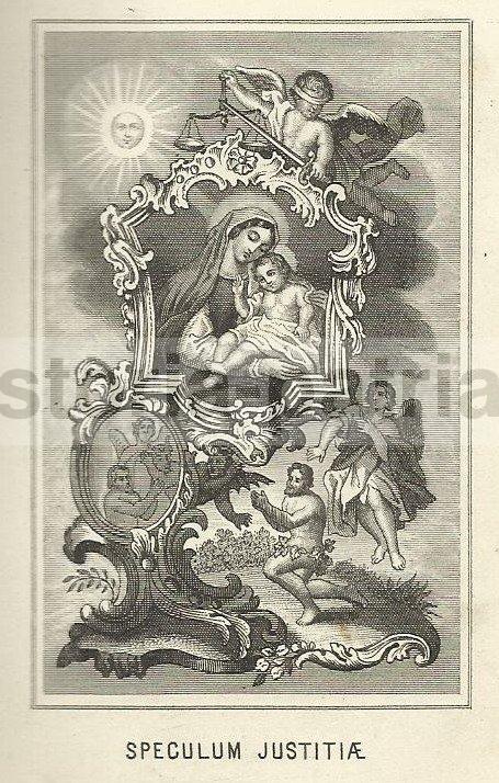Arte Popolare Devozionale, Madonna Con Bambino, Allegoria Della Giustizia, Bilancia immagine 2