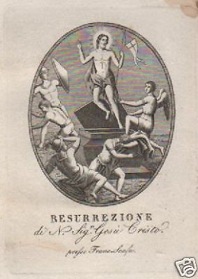 Arte Popolare Napoletana, Resurrezione, Bella Incisione immagine 1