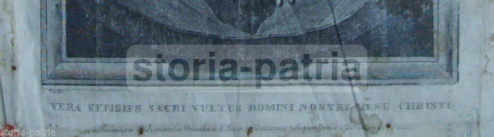 Arte Popolare, Passione Di Gesu, Volto Di Cristo, Banzo, Antica Stampa Devozionale immagine 1