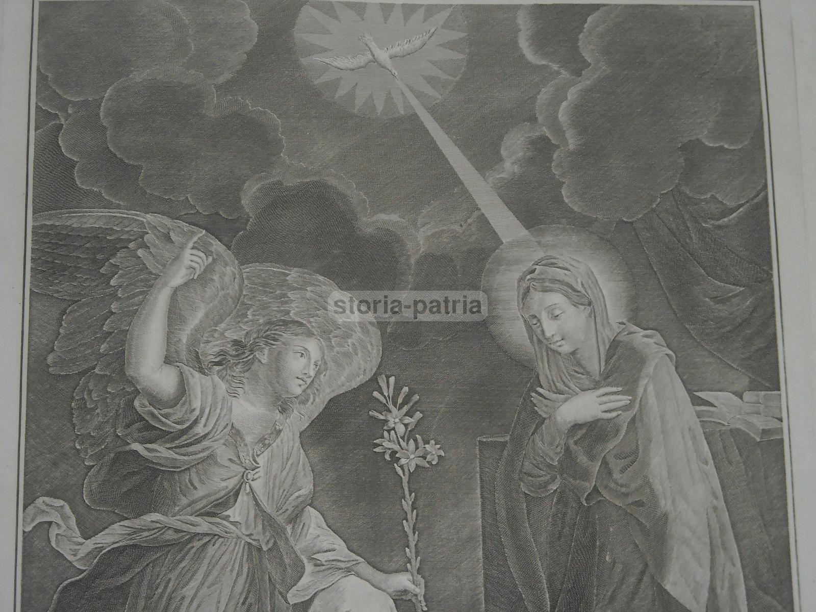 Artistica Stampa Popolare, Annunciazione, Angelo E Madonna, Guido Reni, Aloja, Napoli immagine 1