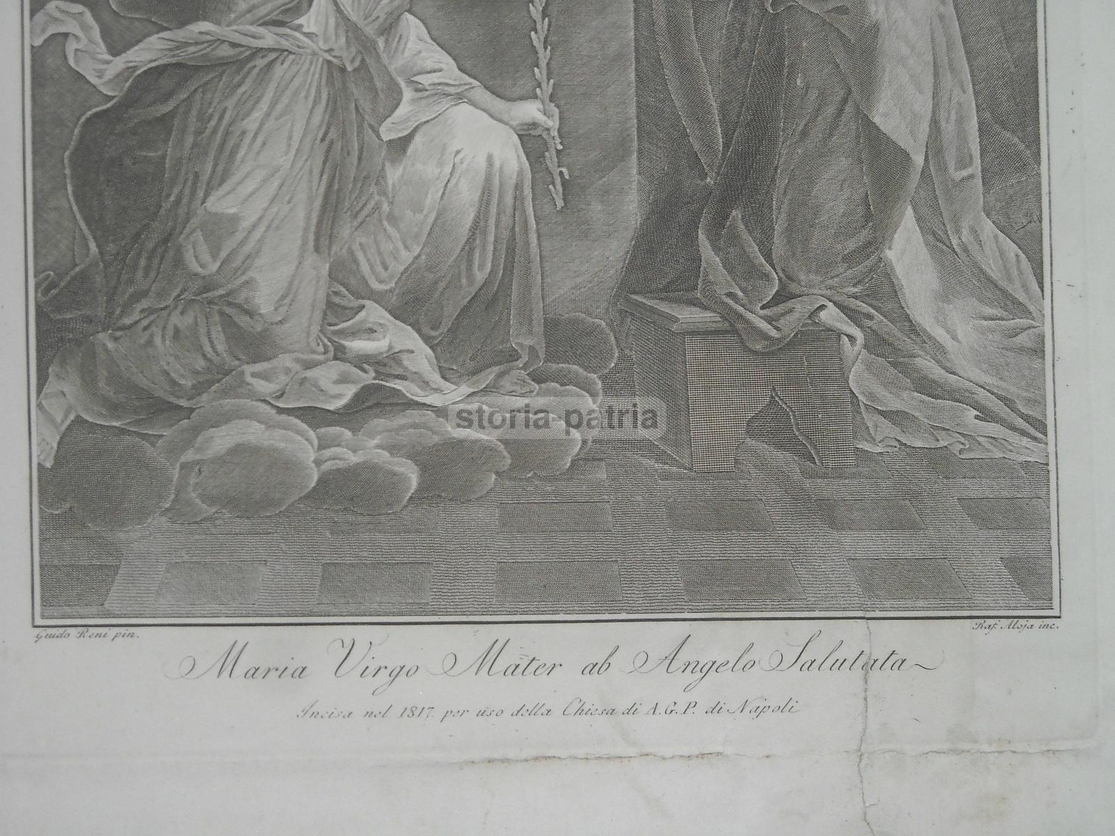 Artistica Stampa Popolare, Annunciazione, Angelo E Madonna, Guido Reni, Aloja, Napoli immagine 3