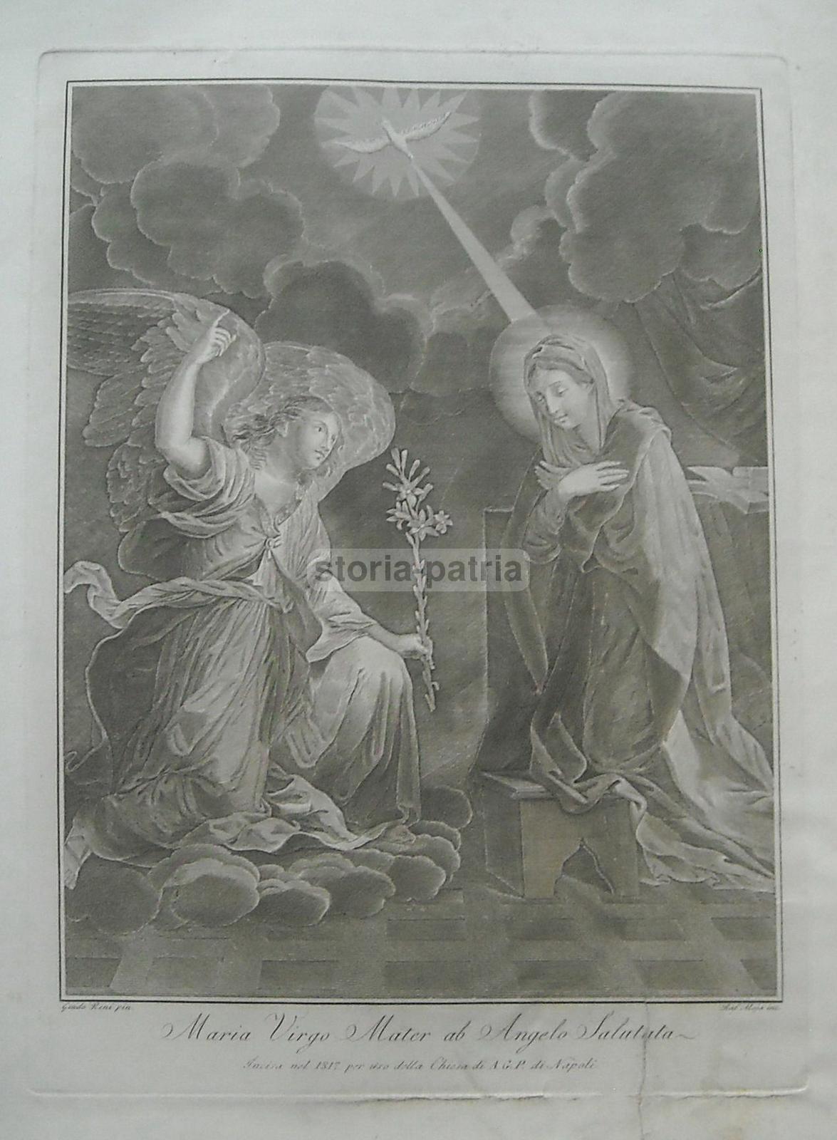 Artistica Stampa Popolare, Annunciazione, Angelo E Madonna, Guido Reni, Aloja, Napoli immagine 4