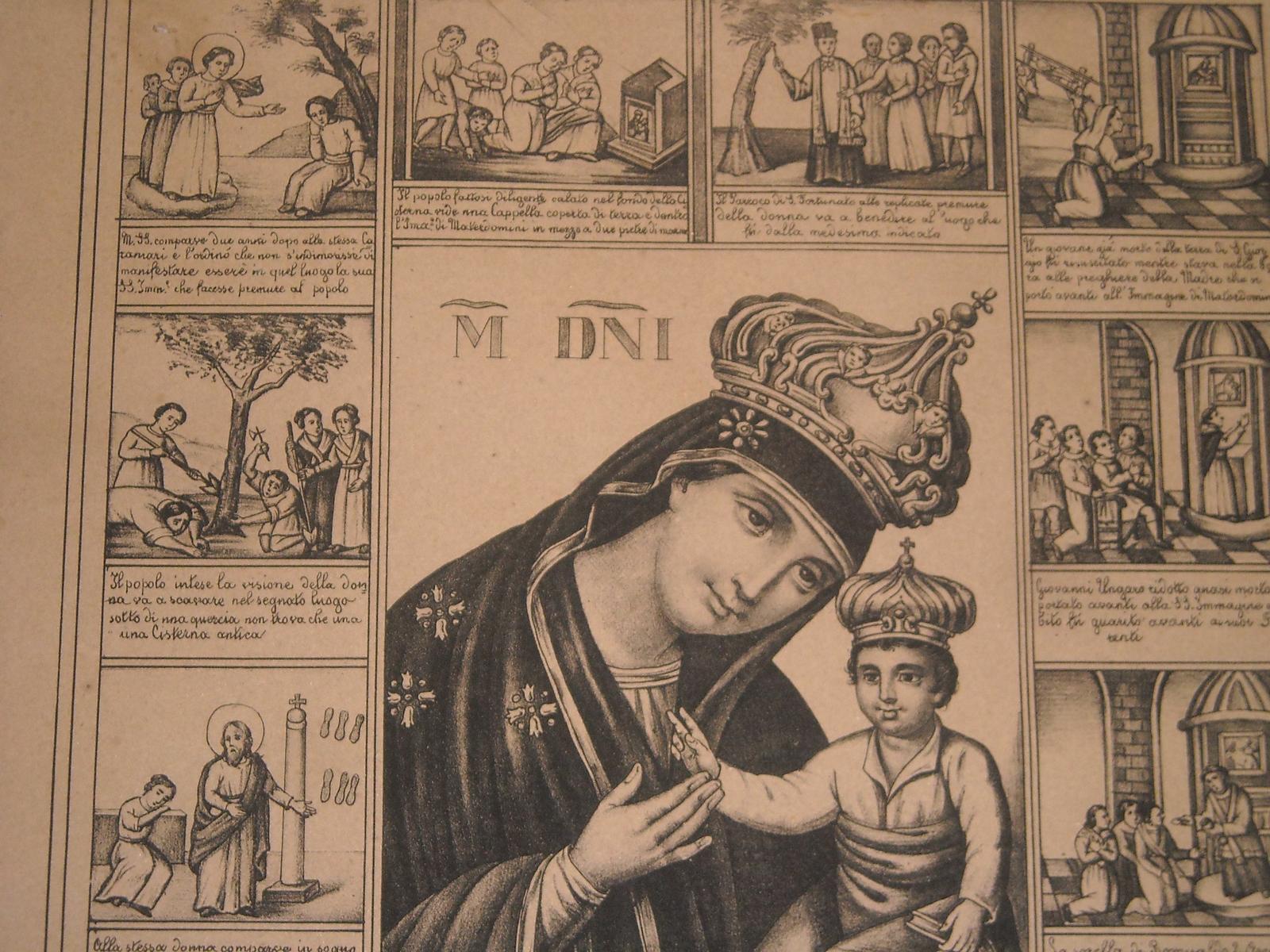 Artistica Stampa Popolare Napoletana, Salerno, Nocera Pagani, Materdomini, Miracoli immagine 1