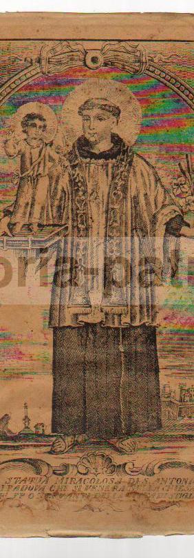 Basilicata, Stigliano, Stampa Popolare Devozionale, S Antonio Di Padova, Rarita immagine 1