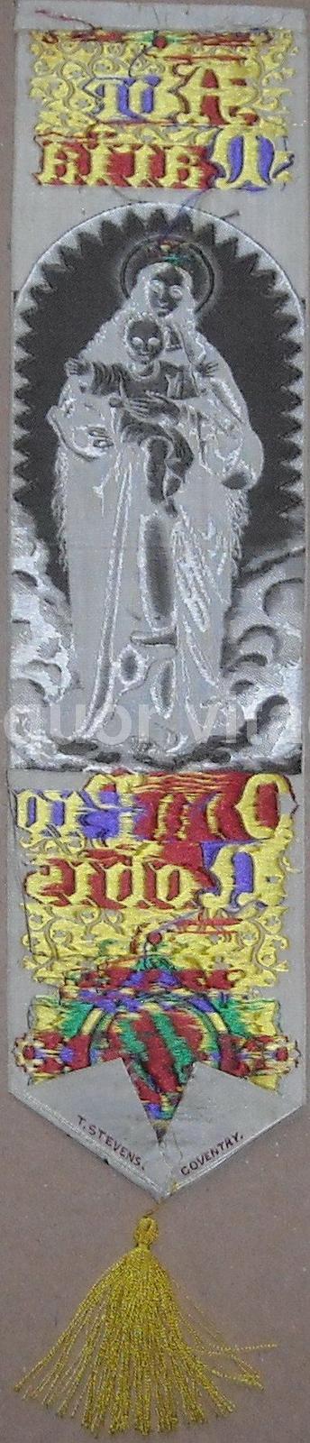 Bella Antica Iconografia Sacra, Madonna Con Bambino, Bellissimo Segnalibro, Stevens immagine 6