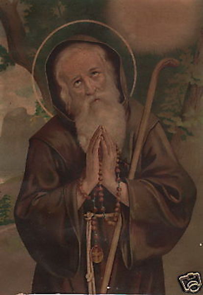 Calabria, Antica Stampa Popolare Devozionale, S Francesco Di Paola, Da Collezione immagine 1