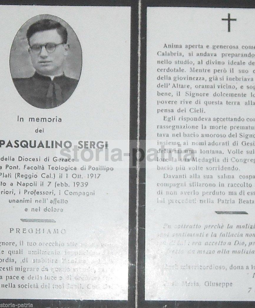 Calabria, Gerace, Plati, Posillipo, Napoli, Antico Luttino, Ritratto, Santino, d'Epoca immagine 1
