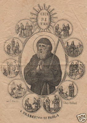 Calabria, S Francesco Di Paola, Bella Iconografia Popolare Devozionale, Miracoli immagine 1