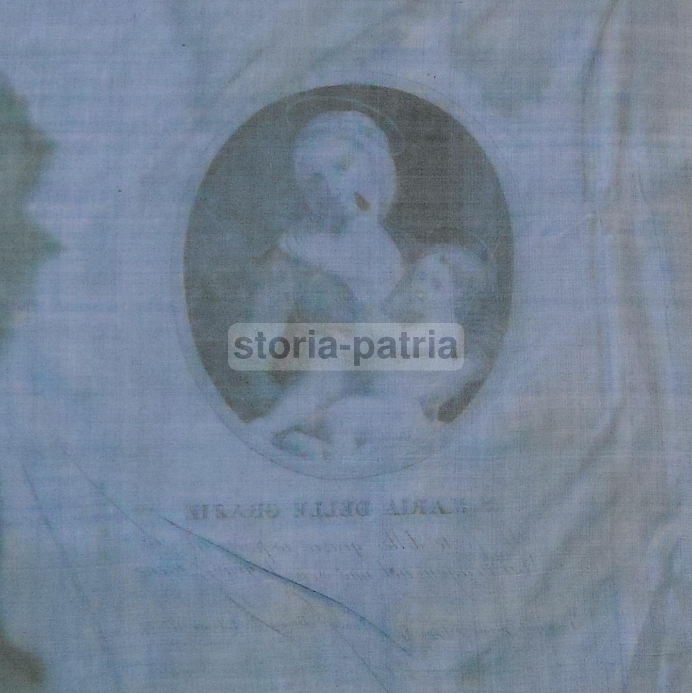 Campania, Antica Stampa Devozionale, Inusuale Incisione Su Tessuto, Da Collezione immagine 5