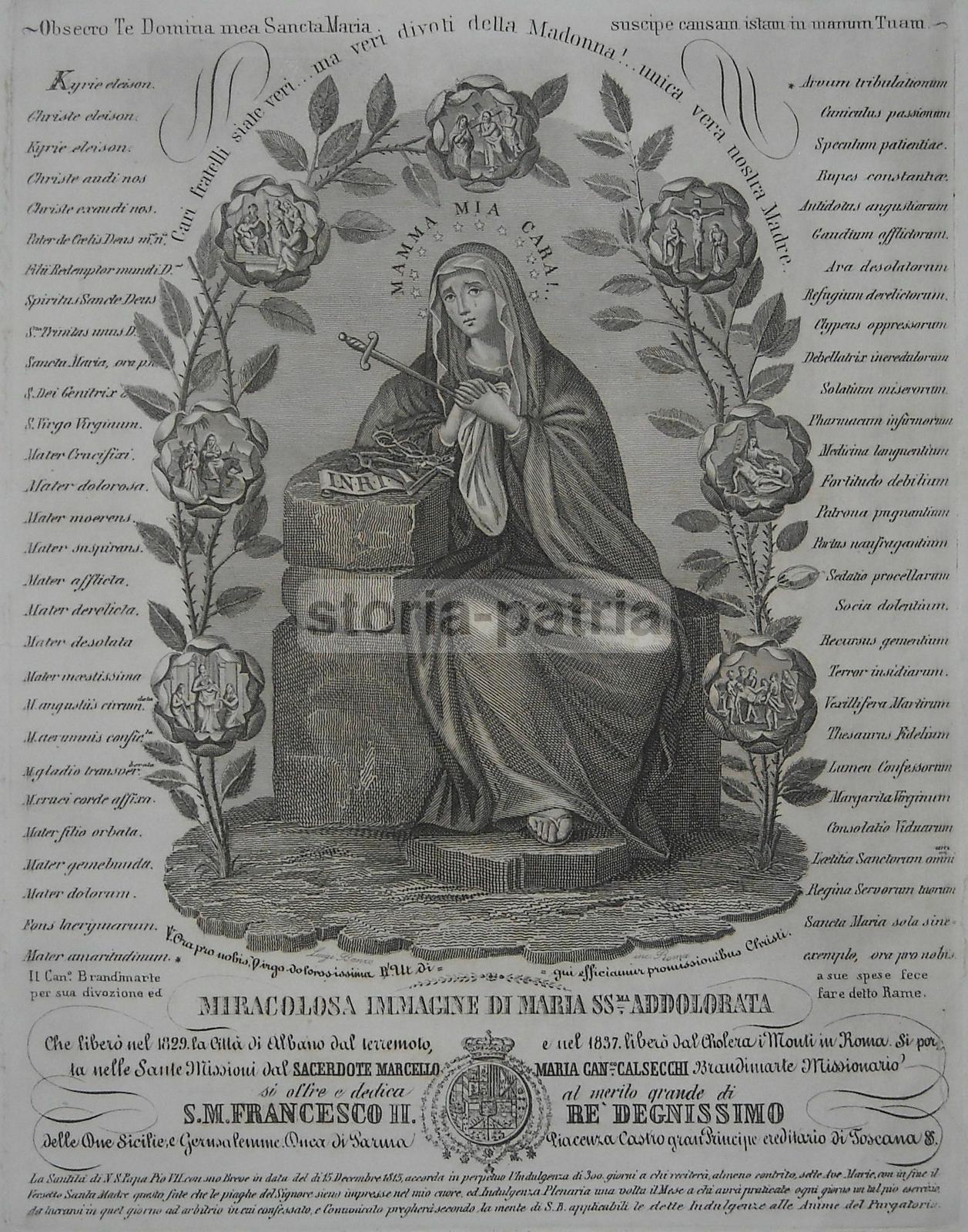 Colli Romani, Albano, Borboni, Francesco Ii, Calsecchi Brandimarte, Terremoto, Colera immagine 3