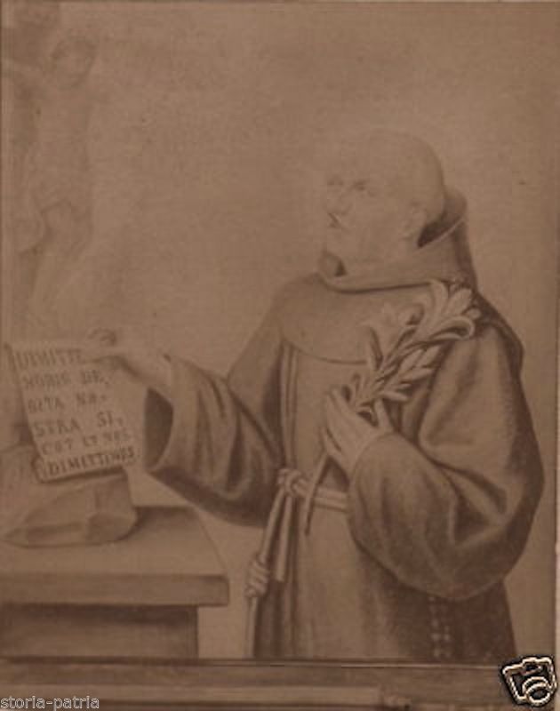 Liguria, Genova, Rivarolo, Antica Stampa Devozionale, Fotografia Originale, Bonifacio immagine 1