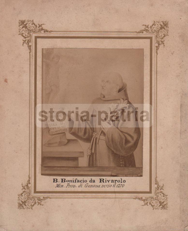 Liguria, Genova, Rivarolo, Antica Stampa Devozionale, Fotografia Originale, Bonifacio immagine 1