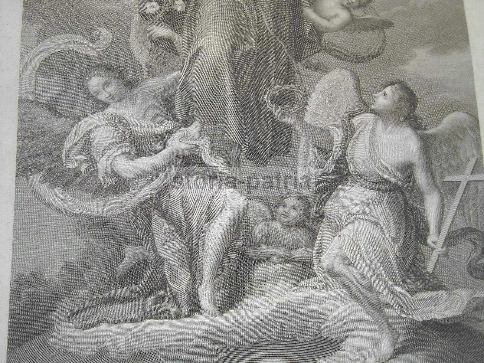 Napoli, Antica Stampa Devozionale, Alcantarini, Bella Iconografia, Mochetti, Manna immagine 3