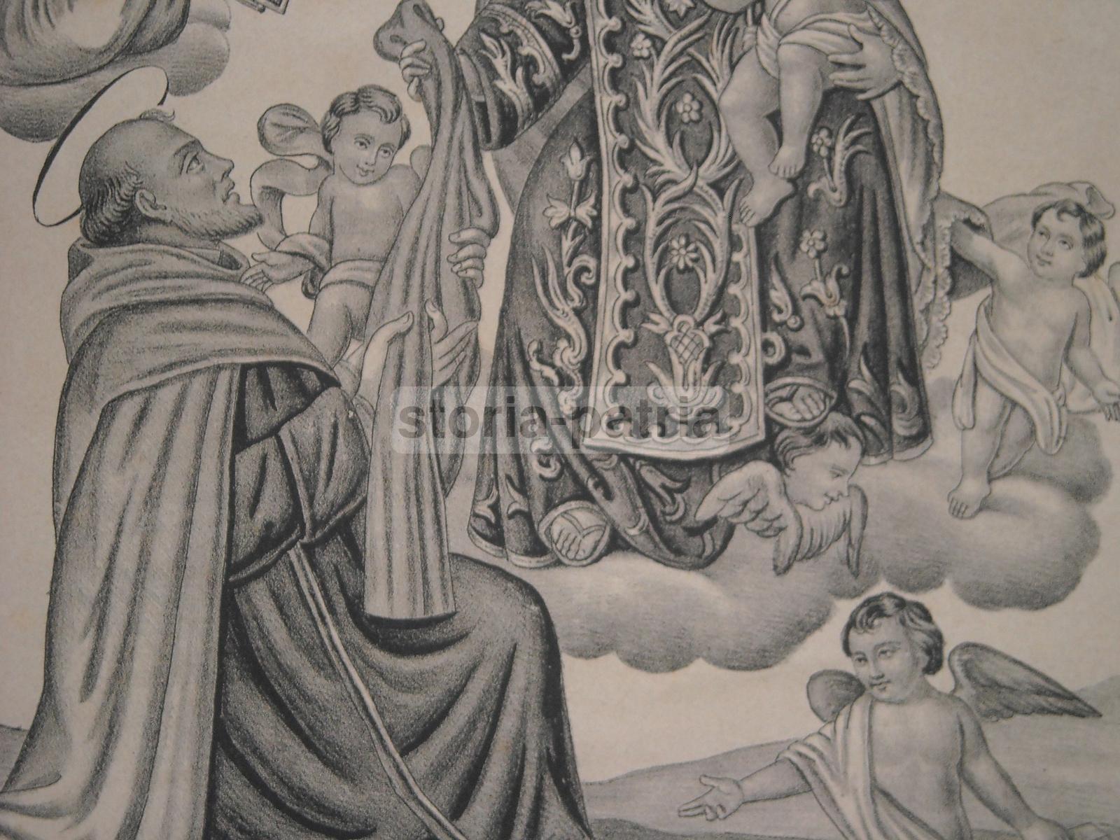 Napoli, Apicella Litografo, Antica Stampa Popolare, Madonna Carmine, S Simone Stock immagine 4