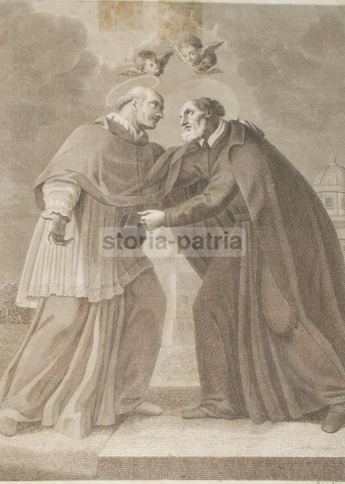 Napoli, Inusuale Stampa Popolare Devozionale, S Filippo E S Carlo, Aloja Incisore immagine 2