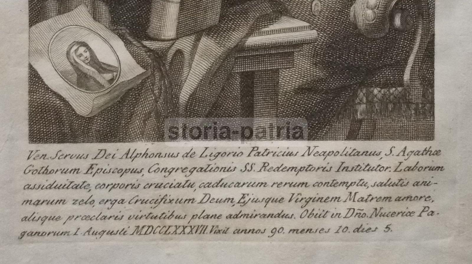 Nocera Dei Pagani, Redentoristi, Vescovo S Agata, Napoli, Antica Stampa Devozionale immagine 1