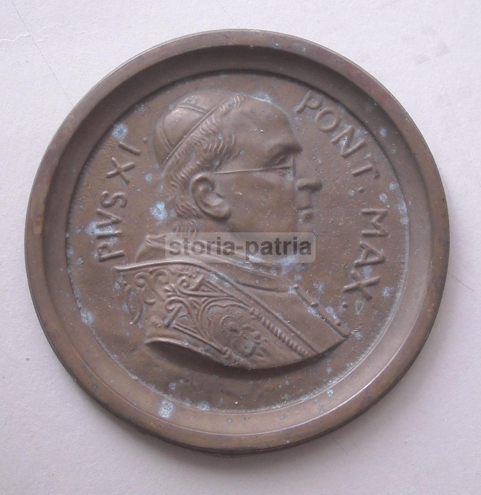 Papato, Storia Della Chiesa, Papa Pio Xi, Ritratto Da Collezione, Inusuale, Metallo immagine 1