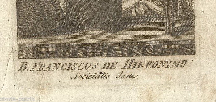 Puglia, Grottaglie, Antica Stampa Devozionale, Napoli, Vesuvio, Gesuiti, Geronimo, 800 immagine 1