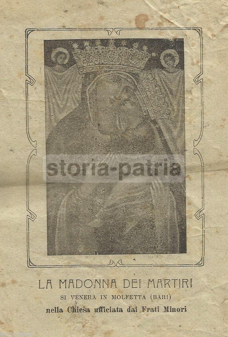 Puglia, Molfetta, Antica Stampa Popolare Devozionale, Frati Minori, Vescovo Iacono immagine 1