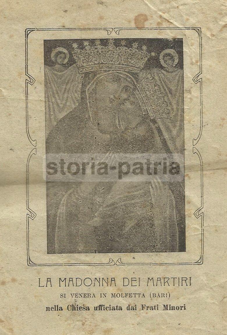 Puglia, Molfetta, Antica Stampa Popolare Devozionale, Frati Minori, Vescovo Iacono immagine 1