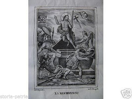 Resurrezione, Scenografica Immagine Popolare, Napoli, 800 immagine 1