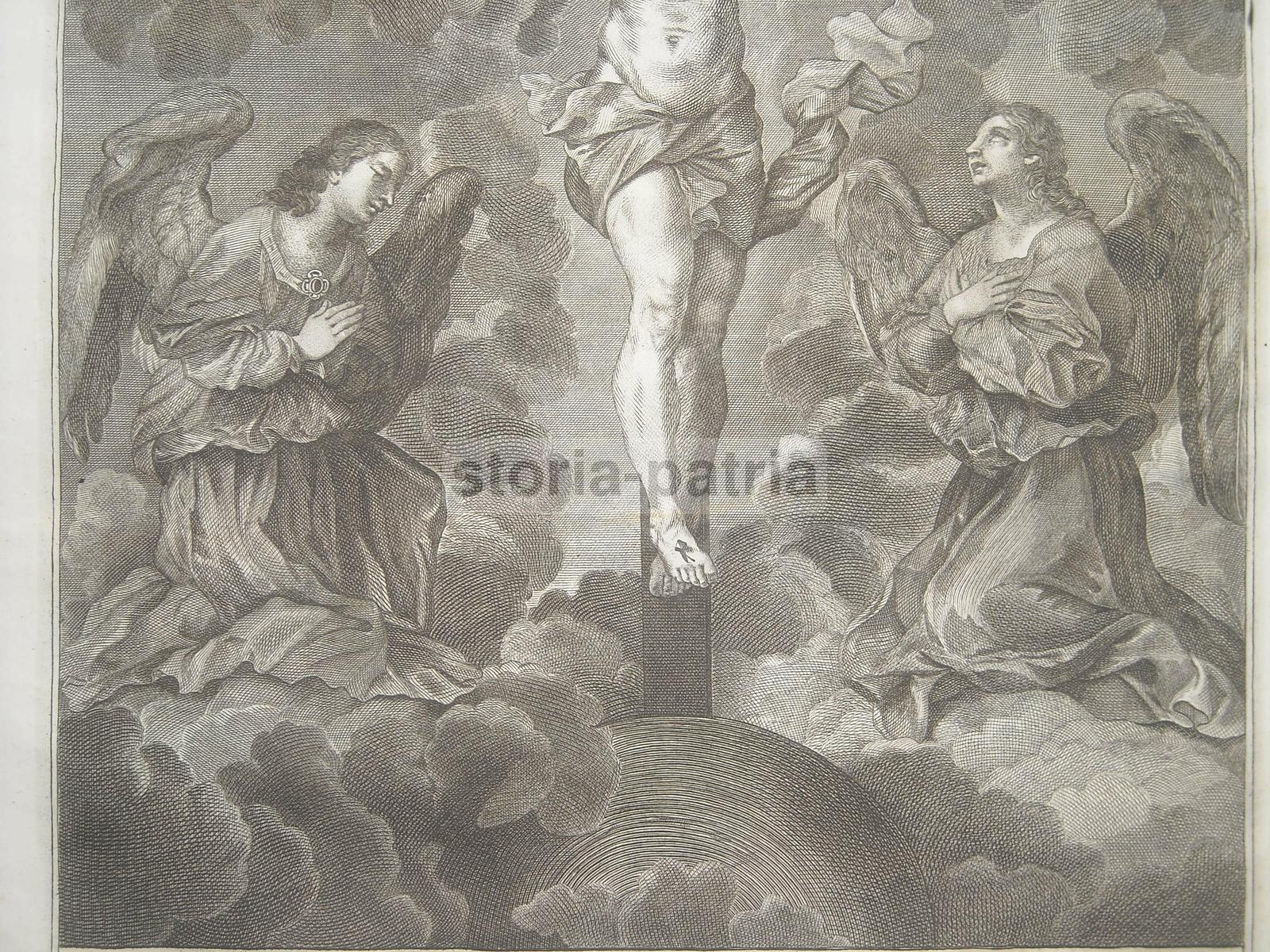 Roma, Stampa Popolare Devozionale, Passione, Crocifissione, Trinita, Filippo Neri immagine 2
