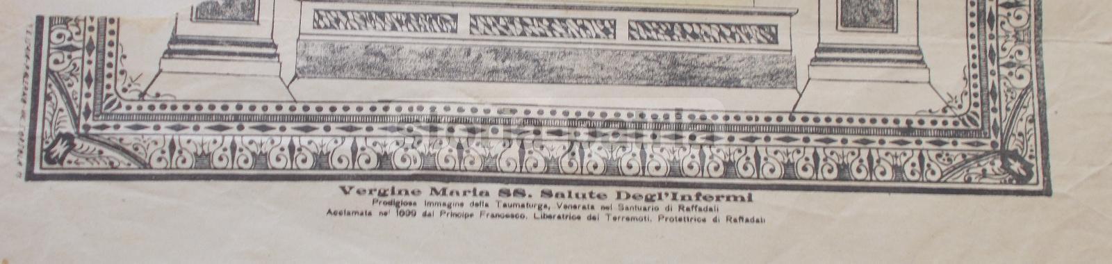 Sicilia, Terremoti, Madonna Della Salute, Grande Stampa Popolare Devozionale, Isaia immagine 5