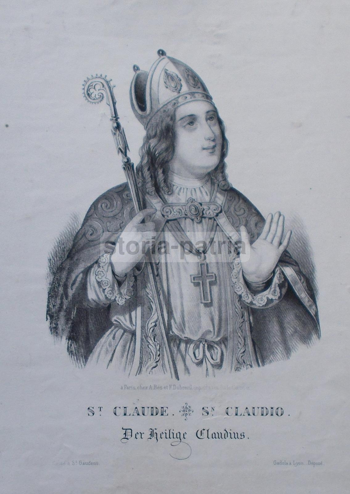 Stampa Devozionale Devozionale, S Claudio, Lione, Gadola, Casse, Bes Dubreuil, 800 immagine 1