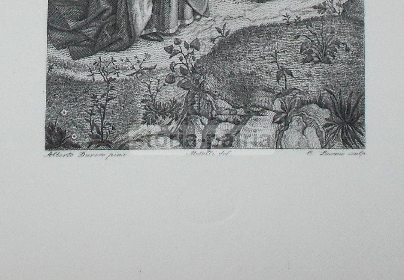 Stampa Popolare Devozionale, Arte Antica, Artisti Durer, Lasinio, Metalli, Incisione immagine 3