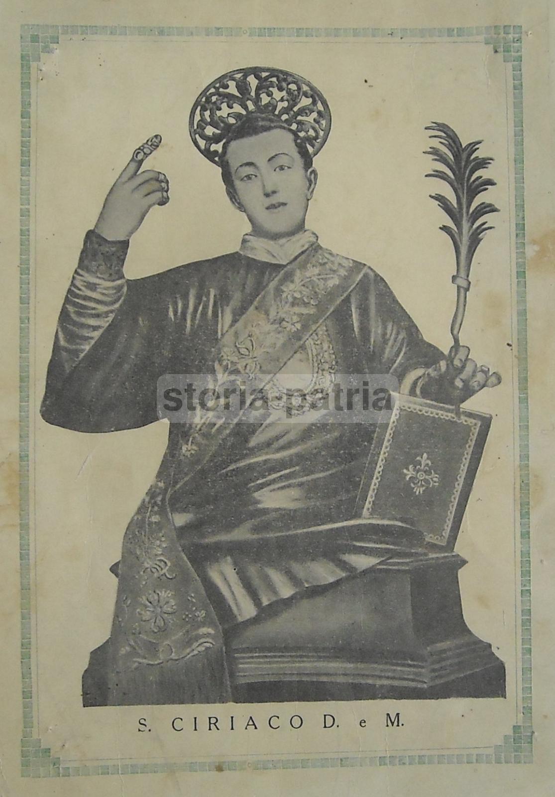 Stampa Popolare Devozionale, S Ciriaco, Artistica Iconografia, Scultura, Martirio immagine 1