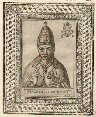 Storia, Papato, Artistico Antico Ritratto, Araldica, Pontefice Benedetto Dodicesimo immagine 1