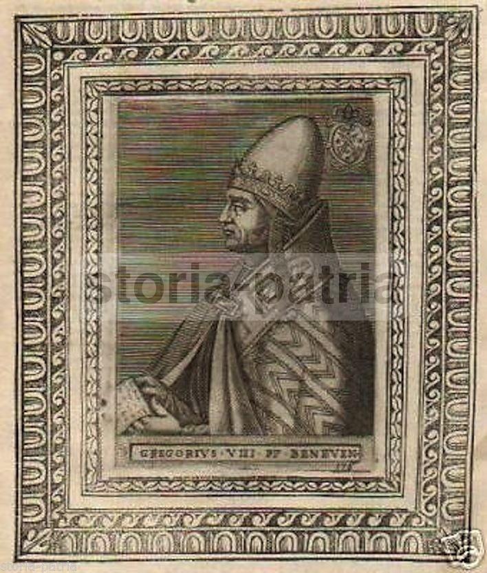 Storia, Papato, Pontefice Gregorio Viii, De Morra, Antipapa, Raro Ritratto, Benevento immagine 1